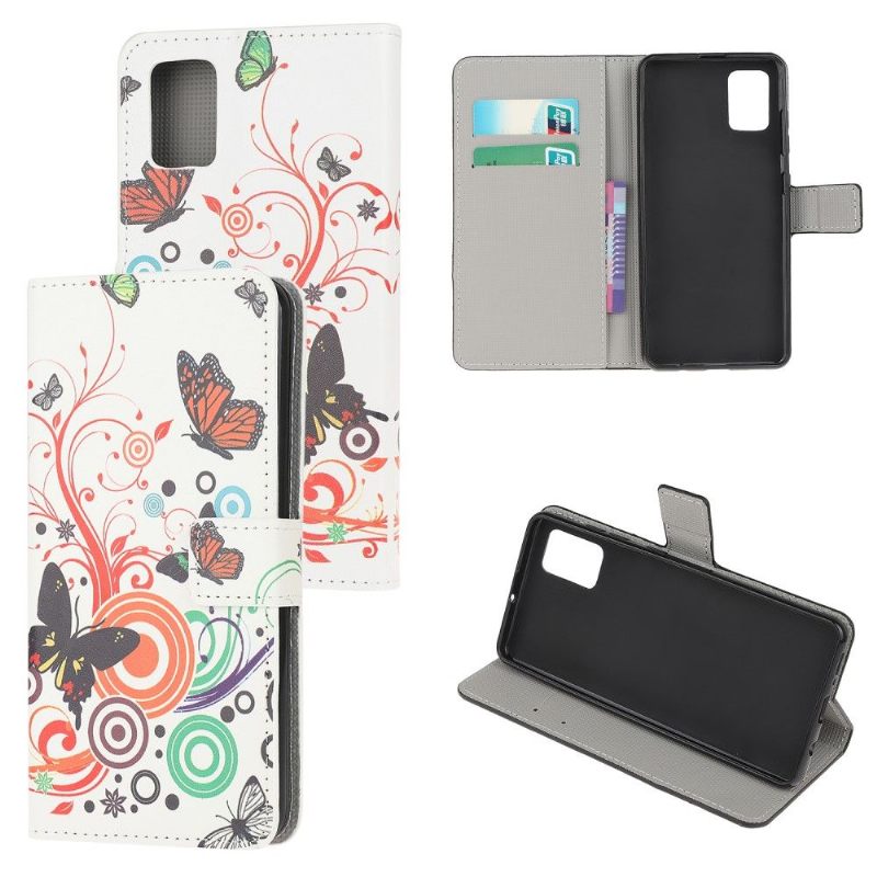 Leren Hoesje voor Xiaomi Redmi Note 10 Bescherming Retro Vlinders