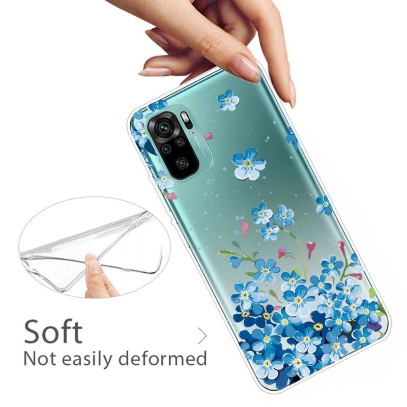 Telefoonhoesje voor Xiaomi Redmi Note 10 Bescherming Blauwe Bloemen