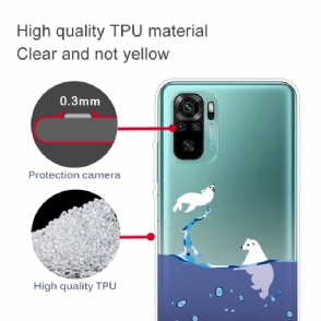 Telefoonhoesje voor Xiaomi Redmi Note 10 Bescherming Zeehond En Ijsbeer