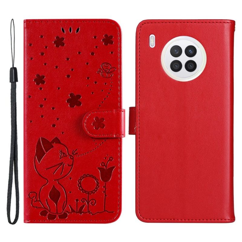 Folio-hoesje voor Honor 50 Lite / Huawei Nova 8i Kattenillustratie