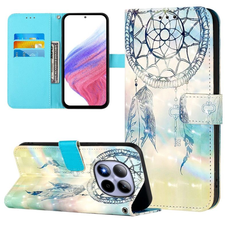 Flip Case Leren Xiaomi Redmi Note 15 Pro 5g Aquarel Dromenvanger