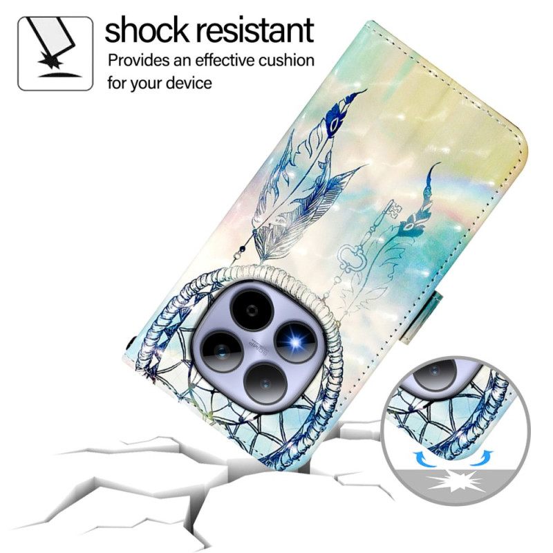 Flip Case Leren Xiaomi Redmi Note 15 Pro 5g Aquarel Dromenvanger