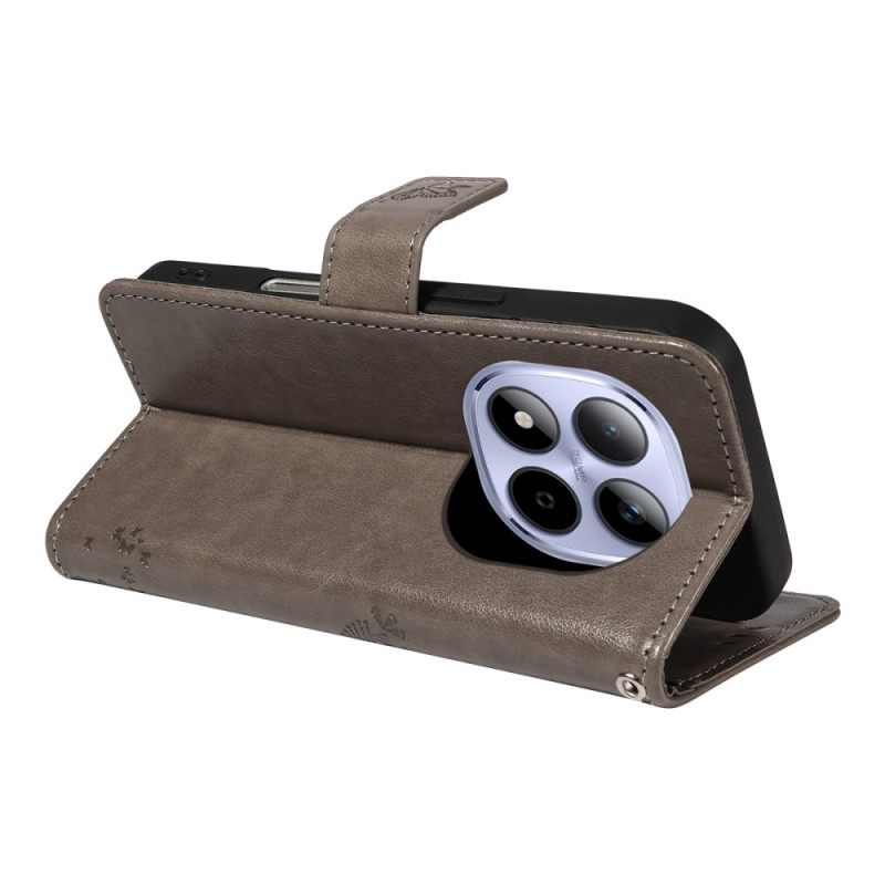 Flip Case Leren Xiaomi Redmi Note 15 Pro 5g Kat En Boompatroon