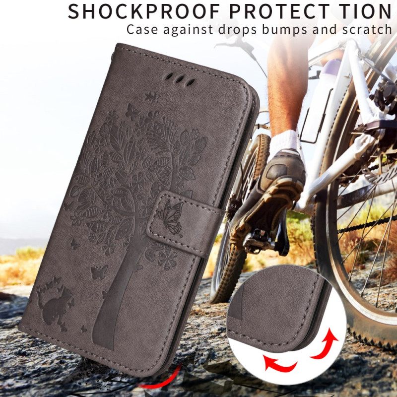 Flip Case Leren Xiaomi Redmi Note 15 Pro 5g Kat En Boompatroon