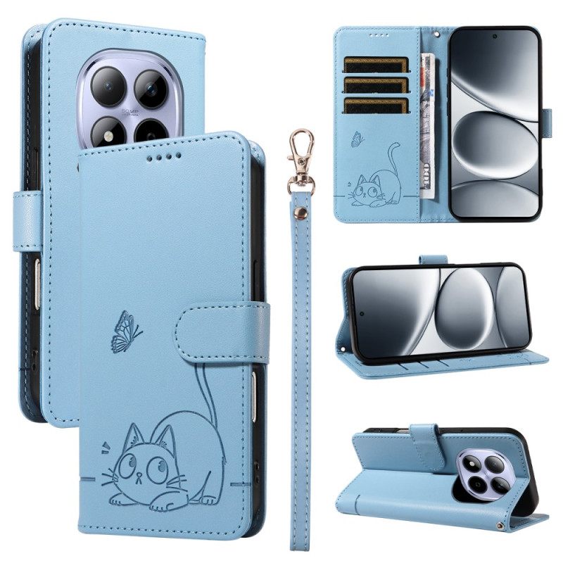 Flip Case Leren Xiaomi Redmi Note 15 Pro 5g Kattenafbeelding