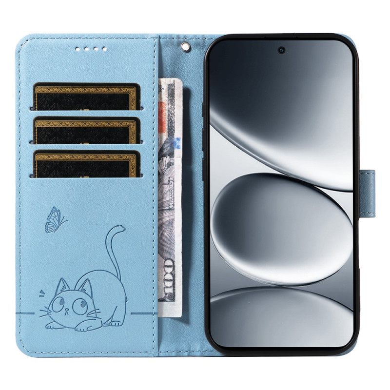 Flip Case Leren Xiaomi Redmi Note 15 Pro 5g Kattenafbeelding