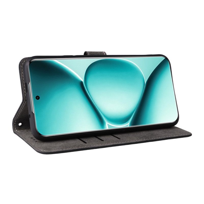 Flip Case Leren Xiaomi Redmi Note 15 Pro 5g Rfid-blokkering En Bandje