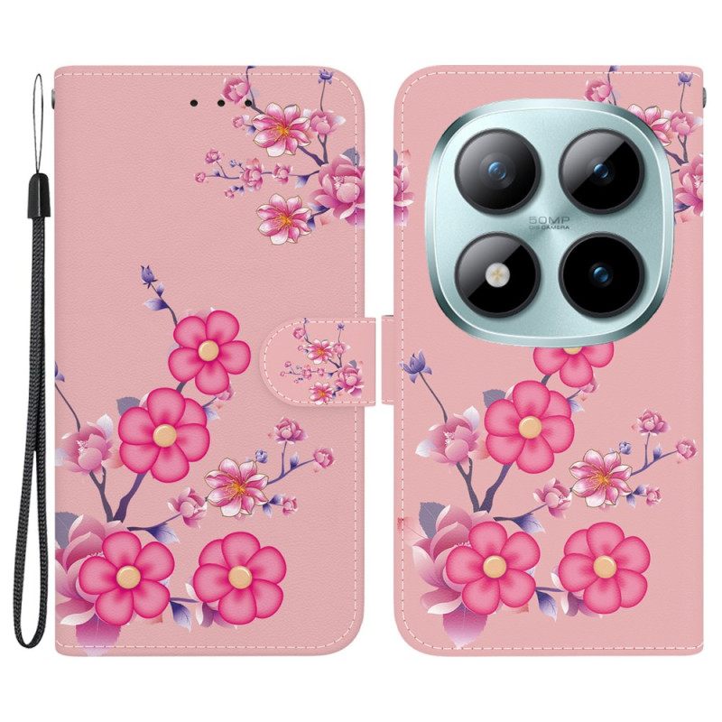 Flip Case Leren Xiaomi Redmi Note 15 Pro 5g Sakura-patroon