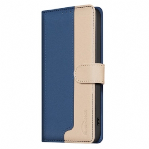 Flip Case Leren Xiaomi Redmi Note 15 Pro 5g Tweekleurig Binfen Kleur