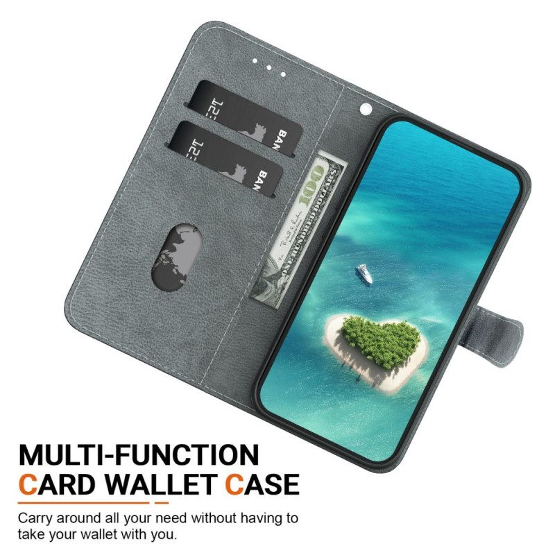 Flip Case Leren Xiaomi Redmi Note 15 Pro 5g Zwart En Goud Hart