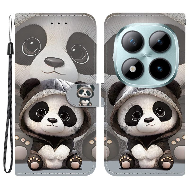 Folio-hoesje Xiaomi Redmi Note 15 Pro 5g Telefoonhoesje Baby Panda