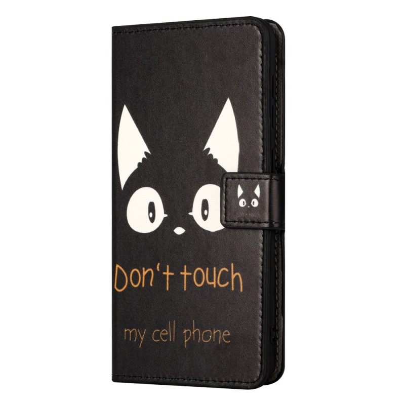 Folio-hoesje Xiaomi Redmi Note 15 Pro 5g Telefoonhoesje Don't Touch My Cell Phone