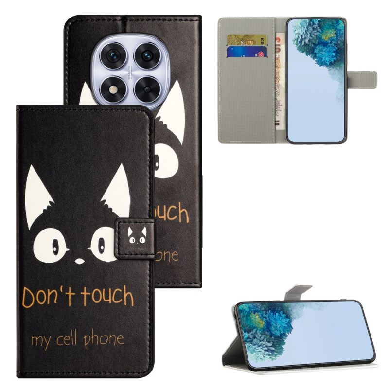 Folio-hoesje Xiaomi Redmi Note 15 Pro 5g Telefoonhoesje Don't Touch My Cell Phone