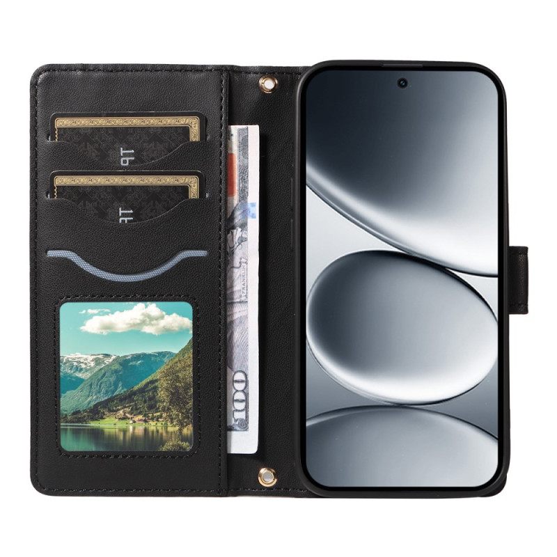 Folio-hoesje Xiaomi Redmi Note 15 Pro 5g Telefoonhoesje Gewatteerd Met Bandjes