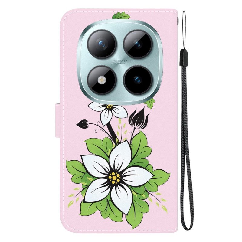 Folio-hoesje Xiaomi Redmi Note 15 Pro 5g Telefoonhoesje Leliepatroon