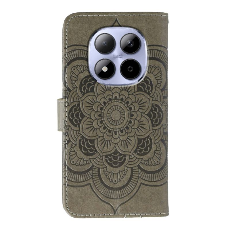 Folio-hoesje Xiaomi Redmi Note 15 Pro 5g Telefoonhoesje Mandala En Strass-steentjes