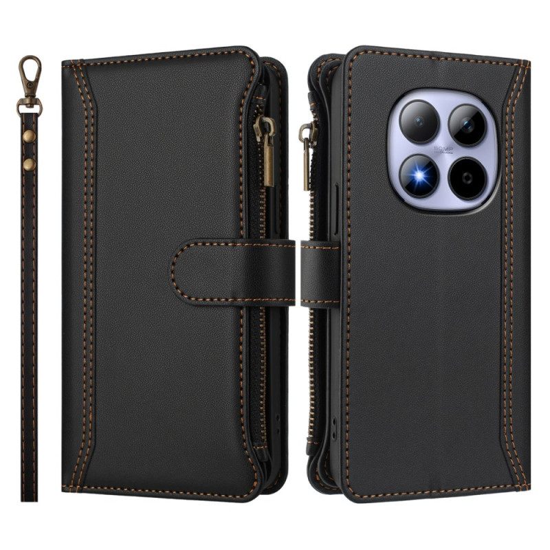 Folio-hoesje Xiaomi Redmi Note 15 Pro 5g Telefoonhoesje Portemonnee Met 9 Kaartsleuven