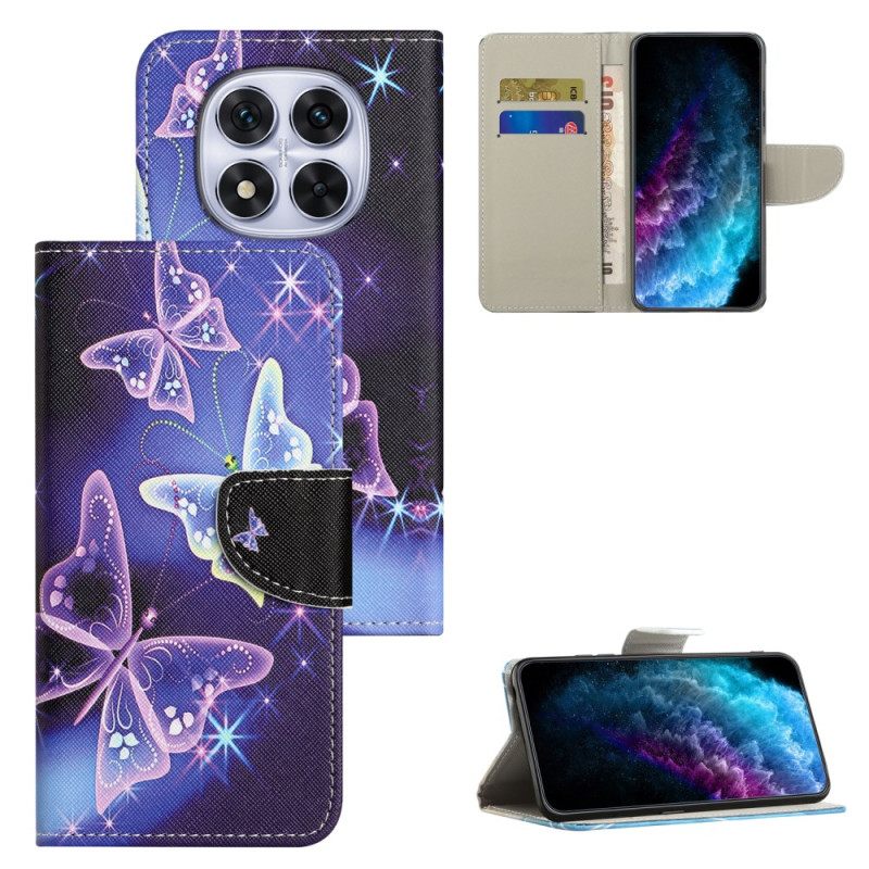 Folio-hoesje Xiaomi Redmi Note 15 Pro 5g Telefoonhoesje Sprankelende Vlinders