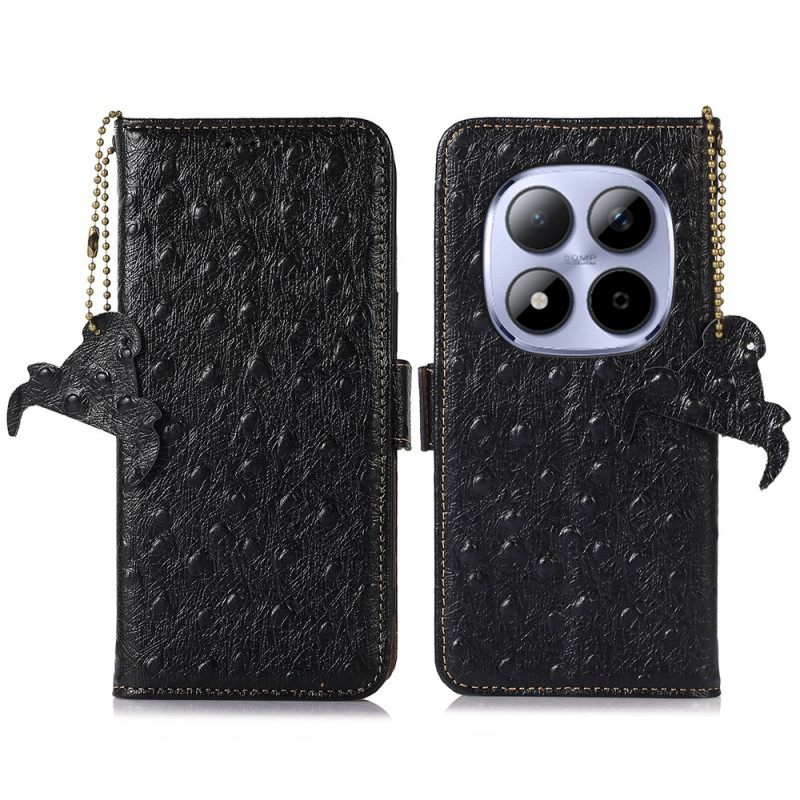 Leren Hoesje Voor Xiaomi Redmi Note 15 Pro 5g Gestructureerd Echt Leer