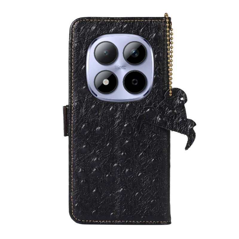 Leren Hoesje Voor Xiaomi Redmi Note 15 Pro 5g Gestructureerd Echt Leer