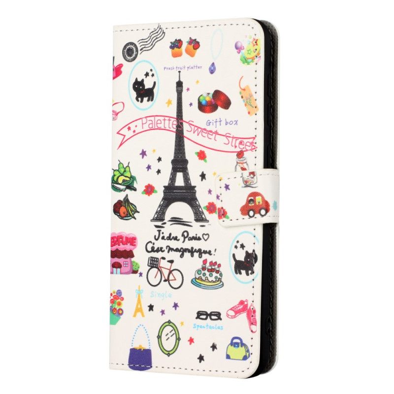 Leren Hoesje Voor Xiaomi Redmi Note 15 Pro 5g I Love Paris