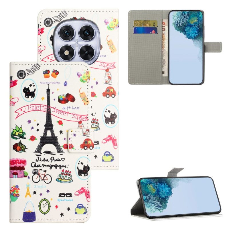 Leren Hoesje Voor Xiaomi Redmi Note 15 Pro 5g I Love Paris