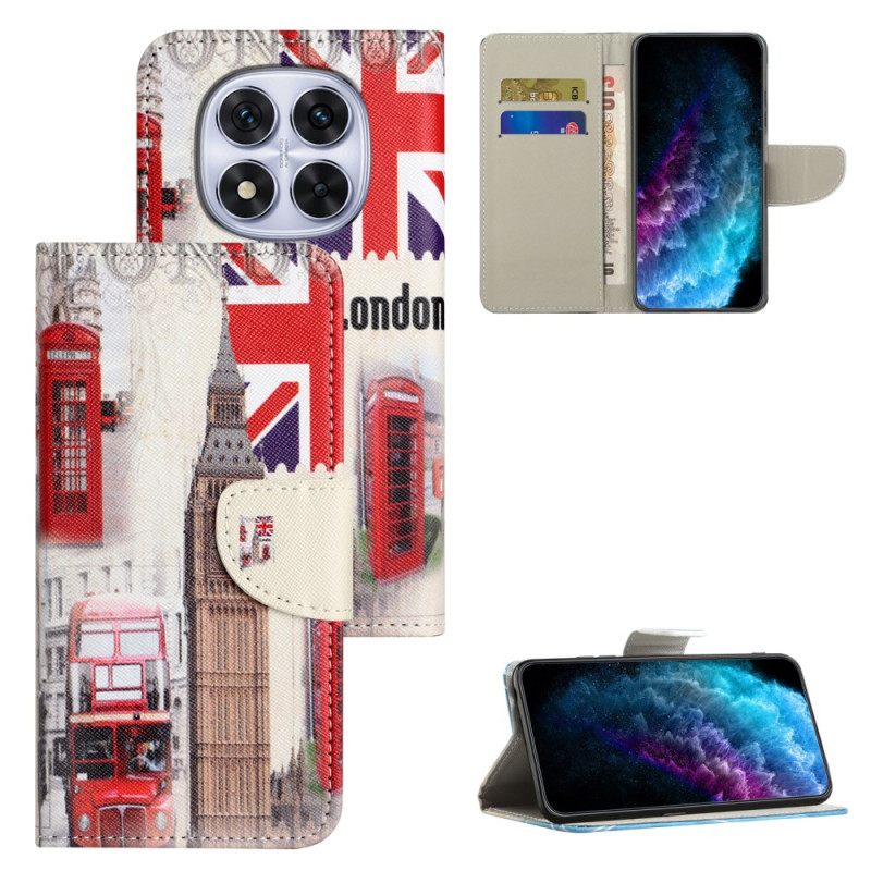 Leren Hoesje Voor Xiaomi Redmi Note 15 Pro 5g London Life
