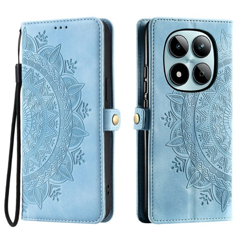 Leren Hoesje Voor Xiaomi Redmi Note 15 Pro 5g Mandala Suède-effect