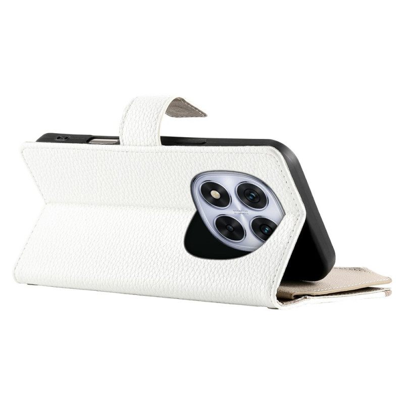 Leren Hoesje Voor Xiaomi Redmi Note 15 Pro 5g Tweekleurige Band En Schouderband