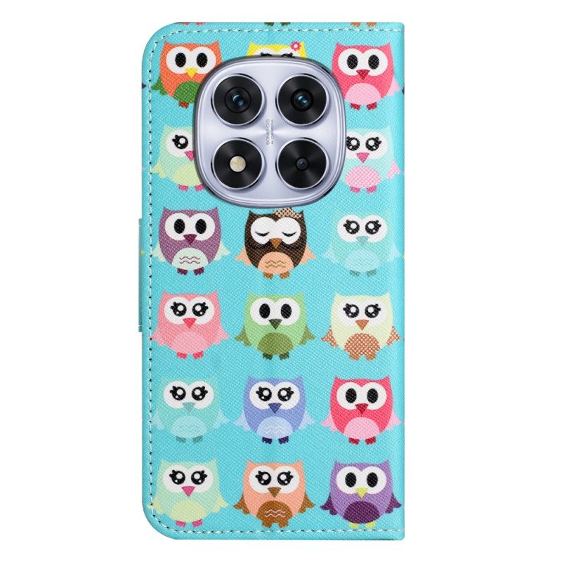 Leren Hoesje Voor Xiaomi Redmi Note 15 Pro 5g Uilen