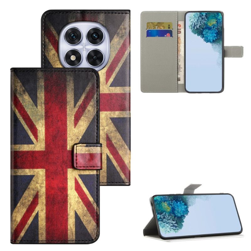 Leren Hoesje Voor Xiaomi Redmi Note 15 Pro 5g Union Jack