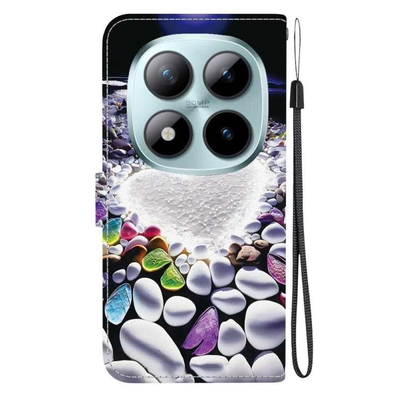 Leren Hoesje Voor Xiaomi Redmi Note 15 Pro 5g Wit Hart