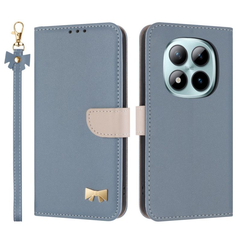 Leren Hoesje Xiaomi Redmi Note 15 Pro 5g Decoratieve Knoop
