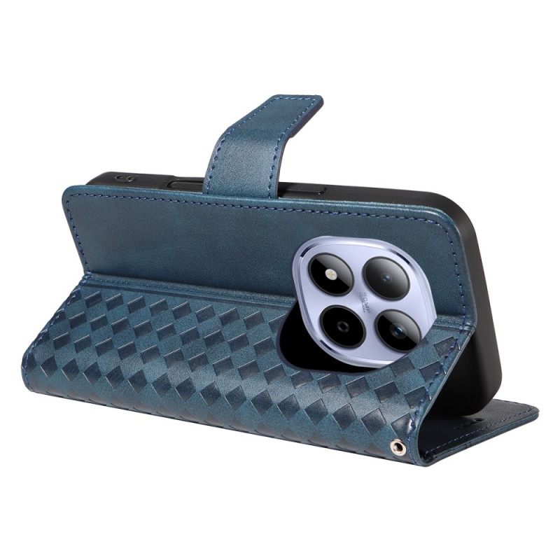 Leren Hoesje Xiaomi Redmi Note 15 Pro 5g Diamanten Rand Bescherming Hoesje