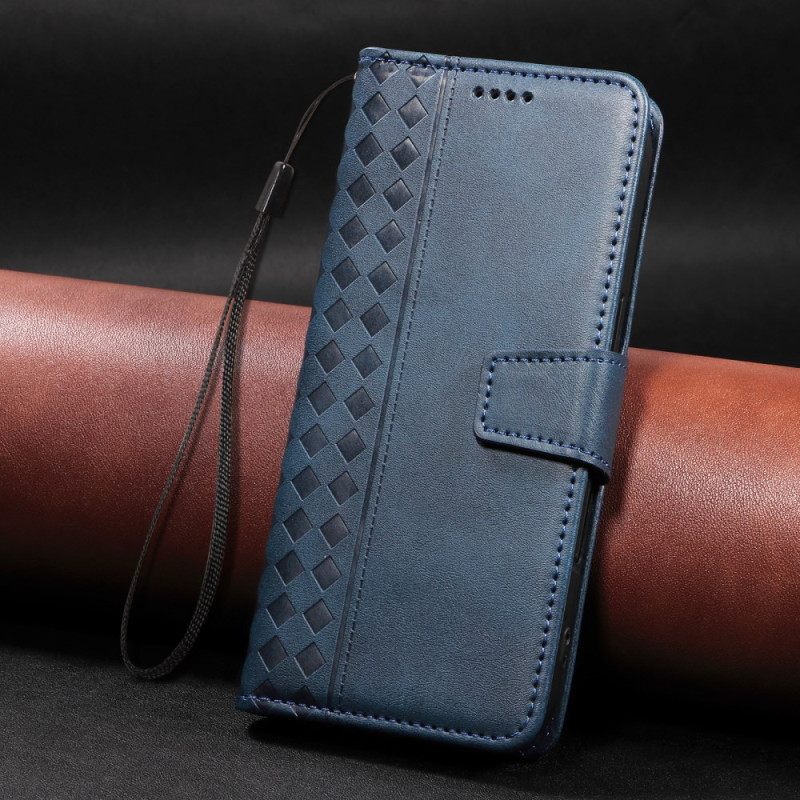 Leren Hoesje Xiaomi Redmi Note 15 Pro 5g Diamanten Rand Bescherming Hoesje