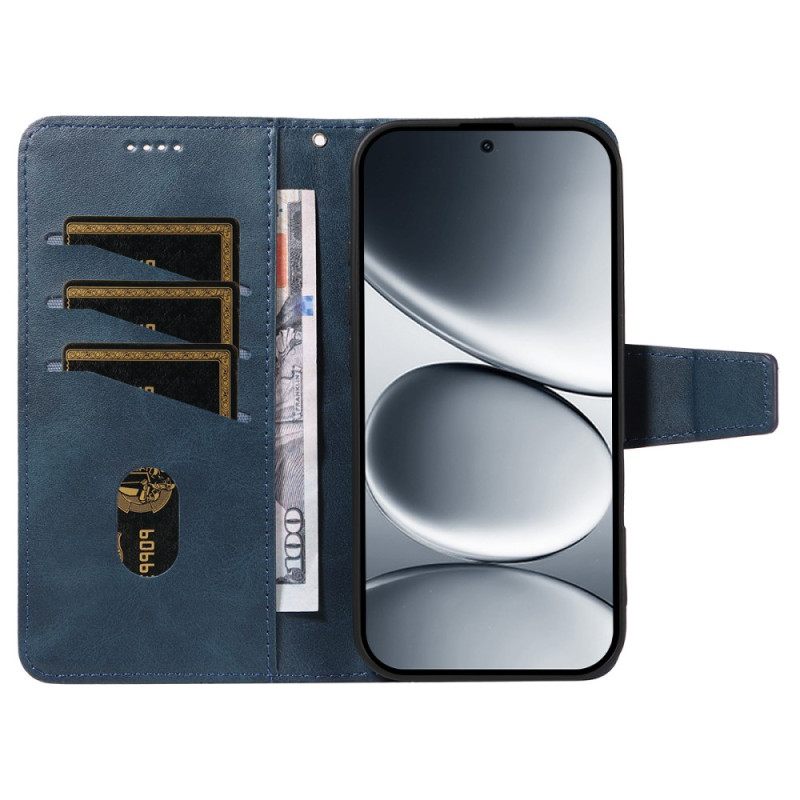 Leren Hoesje Xiaomi Redmi Note 15 Pro 5g Diamanten Rand Bescherming Hoesje