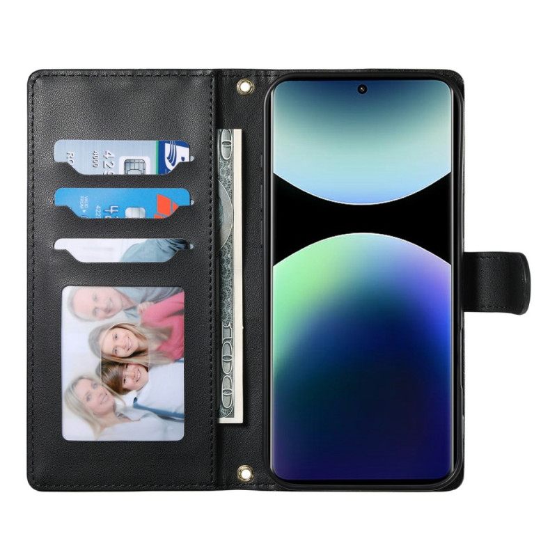 Leren Hoesje Xiaomi Redmi Note 15 Pro 5g Gewatteerd Met Bandjes