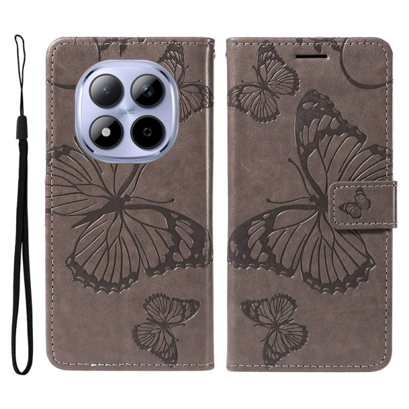 Leren Hoesje Xiaomi Redmi Note 15 Pro 5g Reuzenvlinders