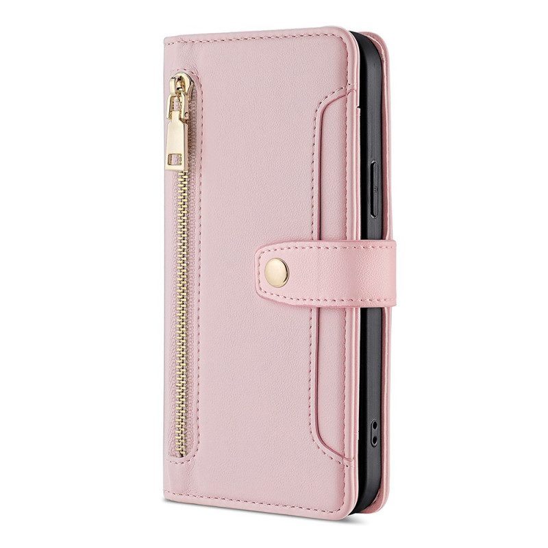 Folio-hoesje voor Honor Magic 5 Lite Portemonnee Leren Portemonnee Met Lanyard En Schouderriem