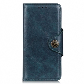 Folio-hoesje voor Samsung Galaxy A14 / A14 5G Imitatielakleer Met Knoop