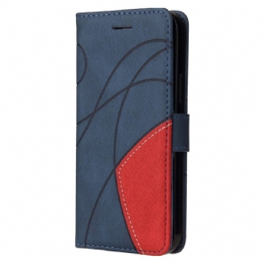Folio-hoesje voor Samsung Galaxy A14 / A14 5G Met Ketting Tweekleurige Riem