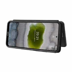 Flip Case voor Nokia X20 / X10 Kunstleer In Koolstofvezelstijl