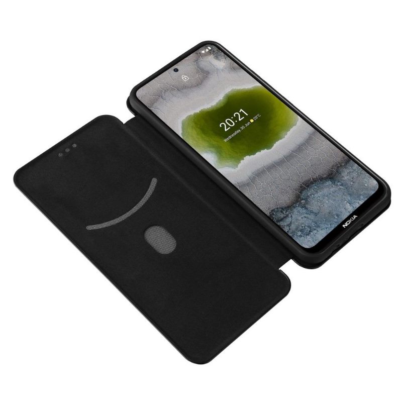 Flip Case voor Nokia X20 / X10 Kunstleer In Koolstofvezelstijl