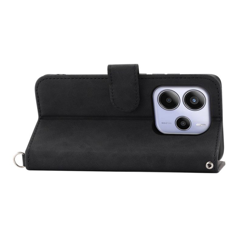 Bescherming Hoesje Xiaomi Redmi Note 14 4g Bloemenpatroon En Bandjes