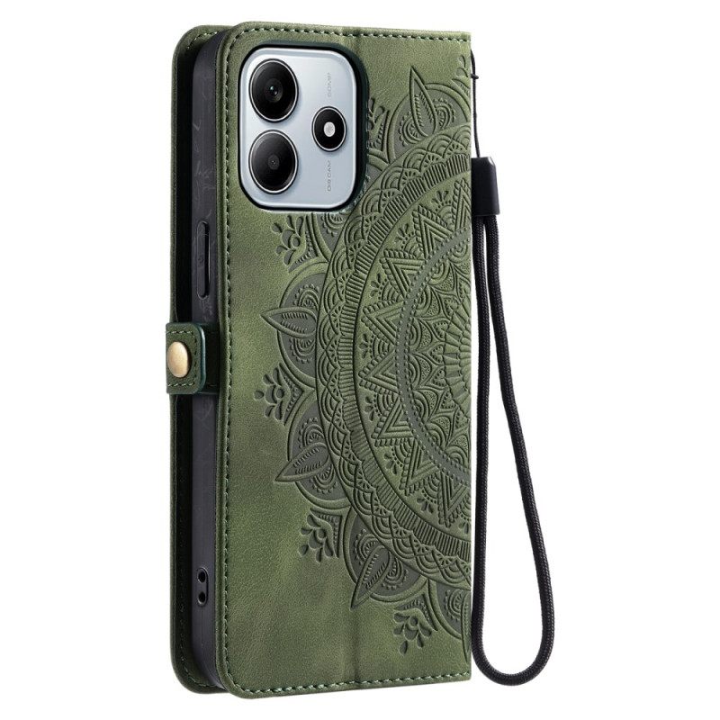 Bescherming Hoesje Xiaomi Redmi Note 14 4g Mandala Met Suède-effect En Zon