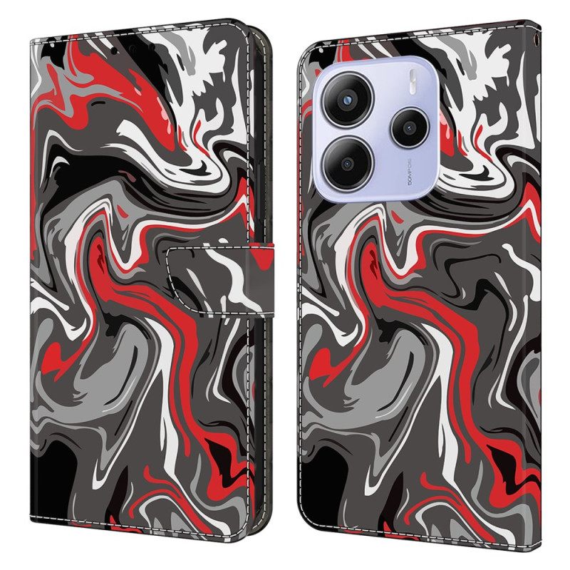Flip Case Leren Xiaomi Redmi Note 14 4g Artistiek Patroon