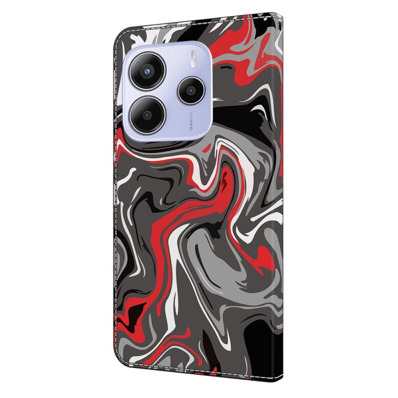 Flip Case Leren Xiaomi Redmi Note 14 4g Artistiek Patroon