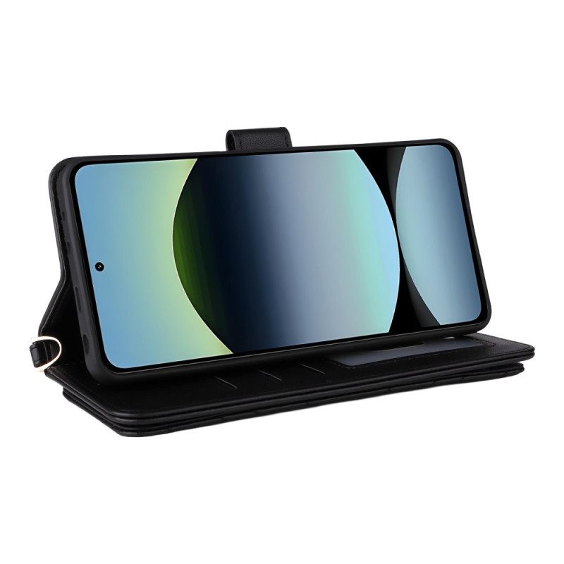 Folio-hoesje Xiaomi Redmi Note 14 4g Premium Portemonnee Met Riempje En Schouderriem