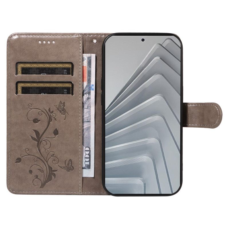 Folio-hoesje Xiaomi Redmi Note 14 4g Telefoonhoesje Bloemenpatronen