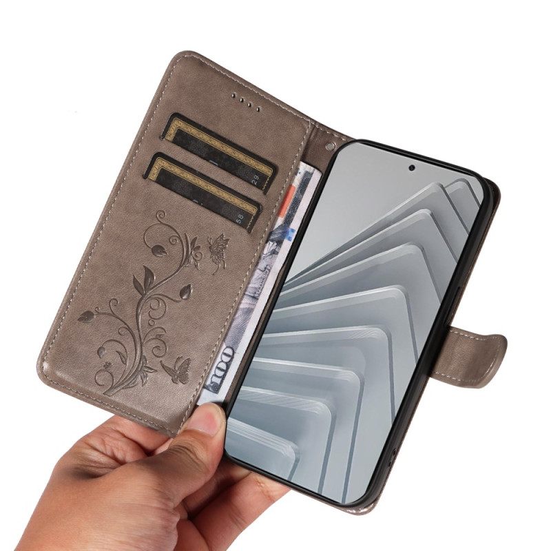 Folio-hoesje Xiaomi Redmi Note 14 4g Telefoonhoesje Bloemenpatronen